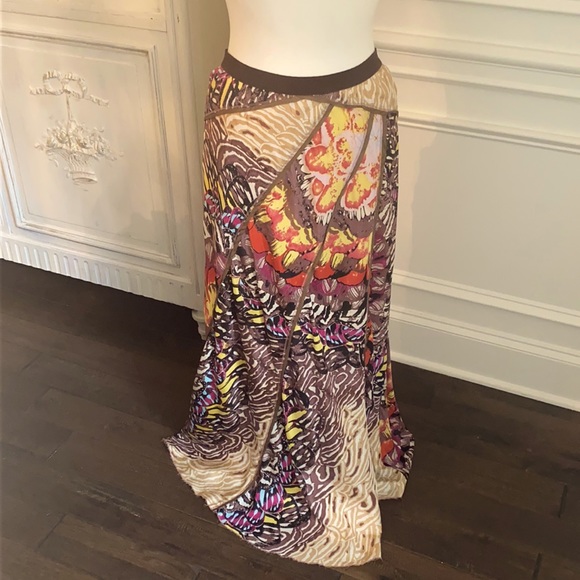 TINY for Anthropologie Dresses & Skirts - Vintage Anthropologie Butterfly Print Silk Maxi Skirt